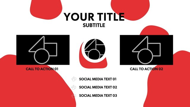 Clean Video Channel End Screen Card With Placeholders