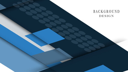 Blue geometric style modern blue white color banner design
