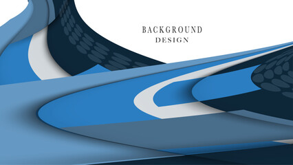 Blue geometric style modern blue white color banner design