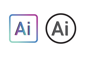 Generative Ai logo. Artificial intelligence icon symbol. Vector illustration