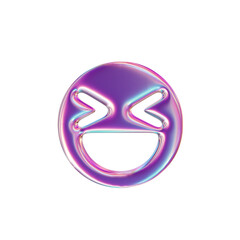 3d render of chrome shape y2k inspired smily face