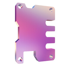3d render of chrome shape y2k inspired 0033