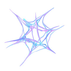 3d render of chrome shape y2k inspired 0029