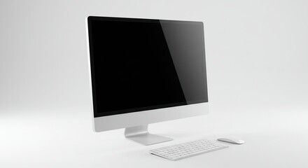 White desktop computer, sleek design