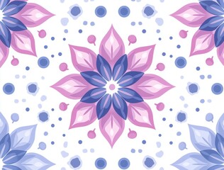 Purple Floral Mandala Design