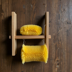 yellow flowers on a wooden table