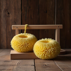 thai dessert on wooden background