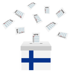 Election in the Finland. Election Concept. Vector Illustration.