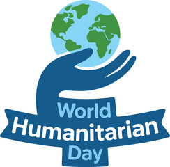 world humanitarian day logo design soft backdrop