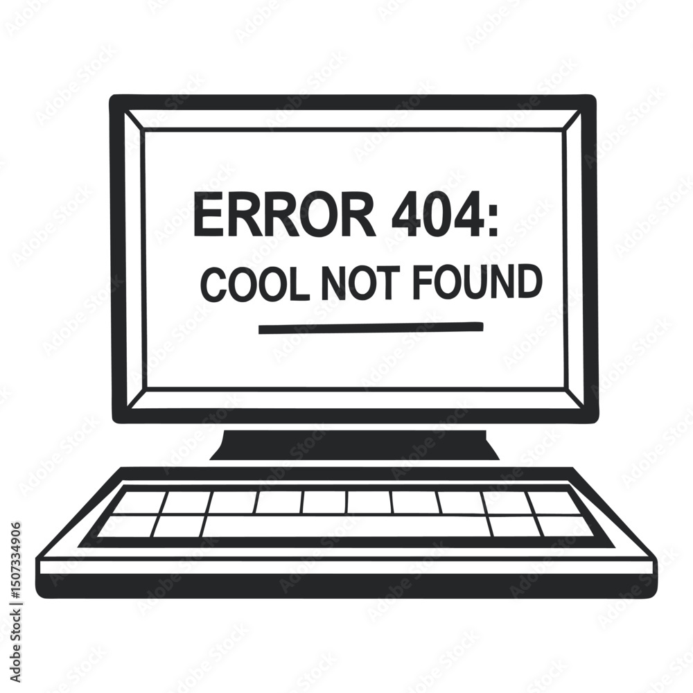 Poster outline computer displaying 