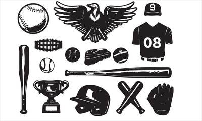 Obraz premium baseball element and vector