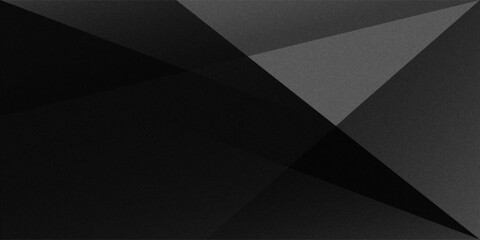 Black white dark gray abstract background. Geometric pattern shape. Line triangle polygon angle. Gradient. Shadow. Matte. 3d effect. Rough grain grungy. Design.