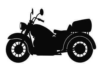 Fototapeta premium motorcycle with sidecar silhouette 