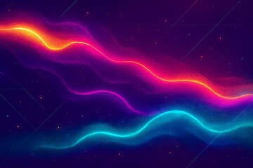 Obraz premium Abstract blue, mint and pink background with interlaced digital glitch and distortion effect