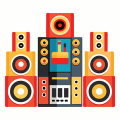 sound system vector image on white background