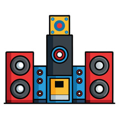 sound system vector image on white background