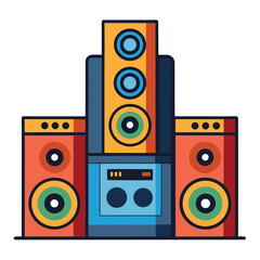 sound system vector image on white background