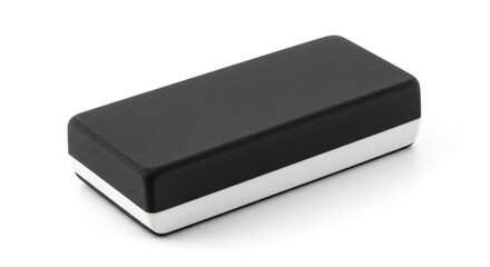 Black and white eyeglasses case, rectangular shape, simple design