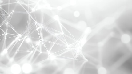 Abstract White Network Connection: Futuristic Digital Technology Background.  Elegant, modern design
