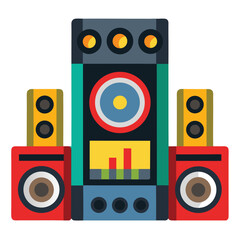 sound system vector image on white background