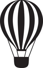 Obraz premium Hot Air Balloon silhouette vector, Hot Air Balloon silhouette icon vector illustration
