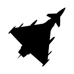 multirole aircraft silhouette vector illustration