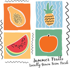 Summer Fruits Locally Grown Form Fresh.eps
