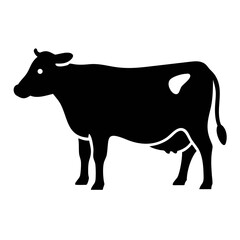 Black and white Cow Vector 