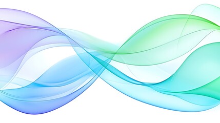 Obraz premium Fluid liquid shapes in a soft gradient of blues, greens, and purples, flowing smoothly into one another, creating a sense of dynamic movement and harmony