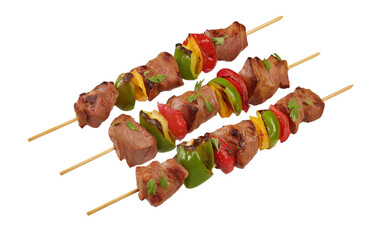 Shashlik isolated on transparent background