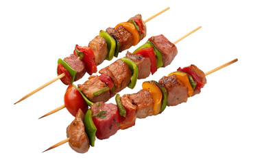 Shashlik isolated on transparent background
