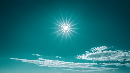 A bright, sunny daytime sky filled with soft, cotton-like clouds, creating a light and airy atmosphere.