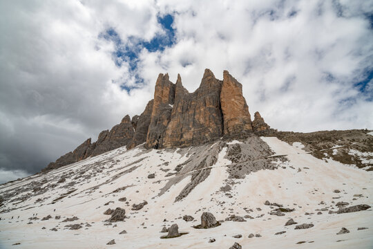 Tre cime di Lavaredo in the Dolomites Mountains