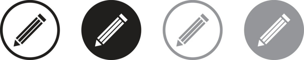 Pencil icon set. Vector illustration