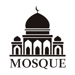 Islamic Mosque Silhouette Vector.