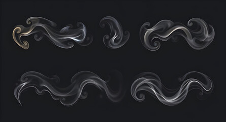 Fototapeta premium collection of Smoke swirl 