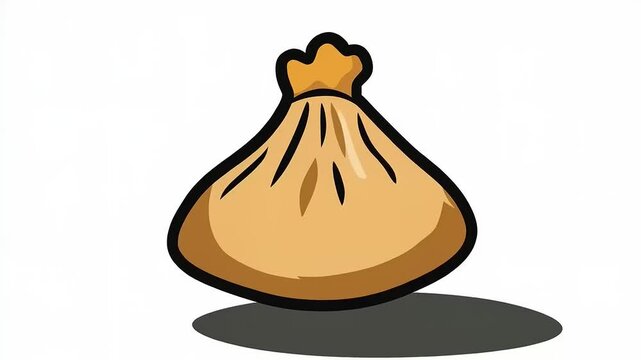 Animated dumpling illustration, perfect for food-themed content and presentations