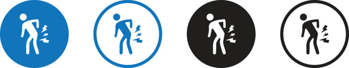 back pain treatment logo vector icon illustration