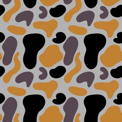 Dynamic patterns intertwining in harmonious shades of gray, black, and earthy colors