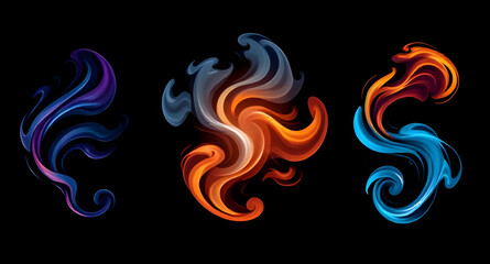 Fototapeta premium Smoke swirl icon, Smoke icon, Swirl smoke vector, Smoke swirl graphic, Smoke curl icon, Smoke wave icon, Smoke trail icon, Smoke swirl design