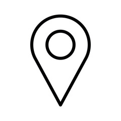 Location pin sign symbol vector flat icon