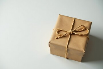 Subtle kraft gift boxes, twine, minimalist design, wallpaper, texture, gift