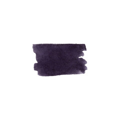 Watercolor illustration bold rectangular dark burgundy purple blot hand drawn