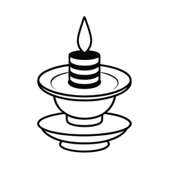 Layered Glaze Effect Candle Holder