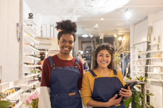 Sunglasses store with friendly smiling staff