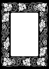 grapevine frame wine ornament mirror.ai