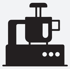 food processor icon silhouette vector art illustration