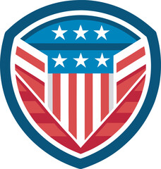 Patriotic Shield of American Pride and Unity