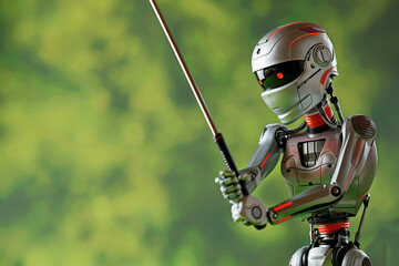 Robot Golfer Ready to Swing