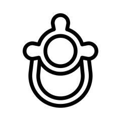 teething toy line icon